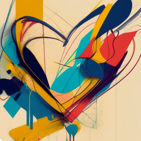 abstract colorful background, creative design, modern painting, contemporary artの写真素材