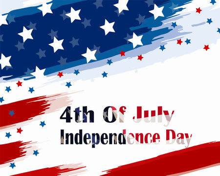 Fourth of July USA Independence Day. 4th of July. Vector illustrationのイラスト素材