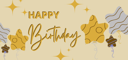 happy birthday banner for youの写真素材