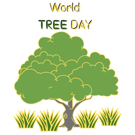 World Tree Day Vector Illustration. Suitable for greeting card, poster and banner.の写真素材