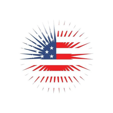 United States of America flag vector illustration design template. USA Independence Day.の写真素材