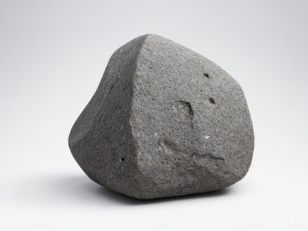 Stone isolated on a white background. 3d rendering, 3d illustration.の素材
