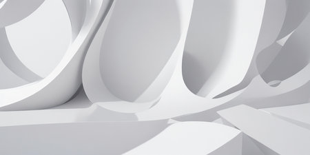 Abstract white 3d studio backgroundの素材
