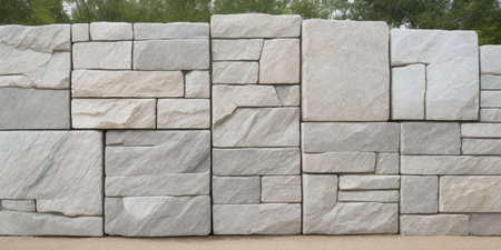 wall made of natural stonebe used as background or textureの素材