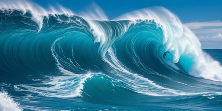 Blue Ocean Wave, Big Wave, Ocean Wave, Ocean Wave, Ocean Waveの素材