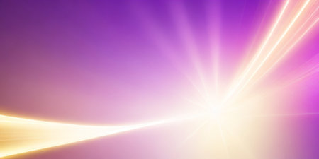sunset with lens flare and bokeh effect, abstract backgroundの素材