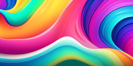 abstract colorful background with smooth lines in it. 3d renderingの素材