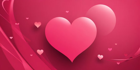 Valentine's day background with hearts. Vector Illustration.の素材