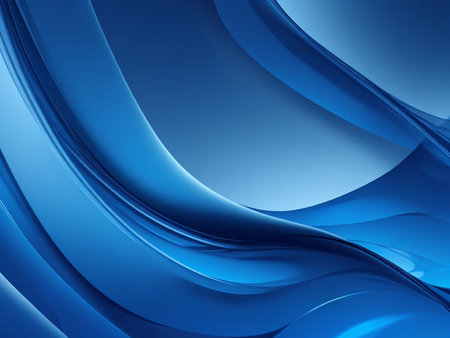 abstract blue background with smooth lines in it and some smooth foldsの素材