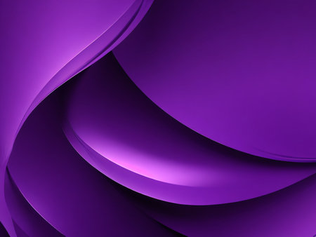 Purple abstract background with curved lines. 3d render illustration.の素材