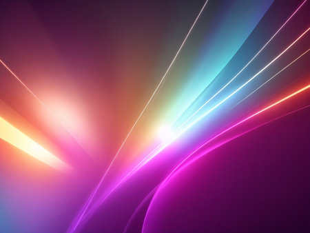 abstract background, shiny glowing lines in the dark, vector illustrationの素材