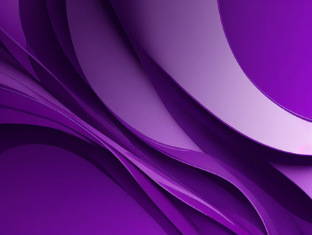 Purple abstract background with curved lines. 3d render illustration.の素材