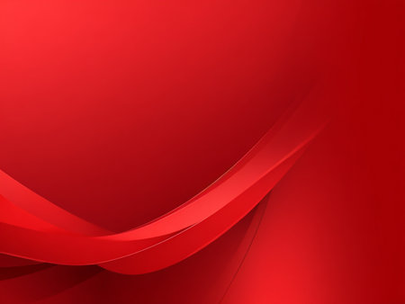 abstract red background with curved lines. 3d rendering, 3d illustration.の素材