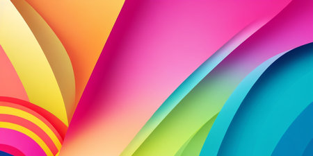 3d render, abstract background with wavy lines, colorful designの素材