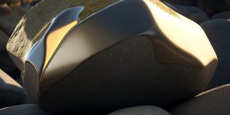 Abstract 3d rendering of stone background. Futuristic background with stone.の素材