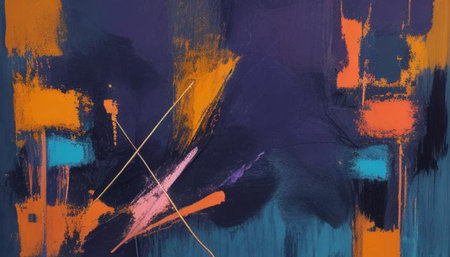 abstract background painting, gouache painting on canvas, brush strokesの素材