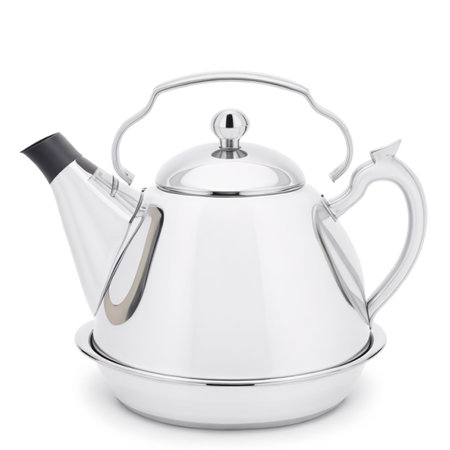 Teapot isolated on a white background. 3d rendering.の素材