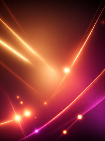 Neon glowing techno lines, hi-tech futuristic abstract background templateの素材