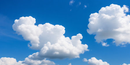 blue sky background with white clouds. nature cloud blue sky background.の素材