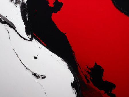 black and white abstract background, hand painted alcohol ink painting on paperの素材