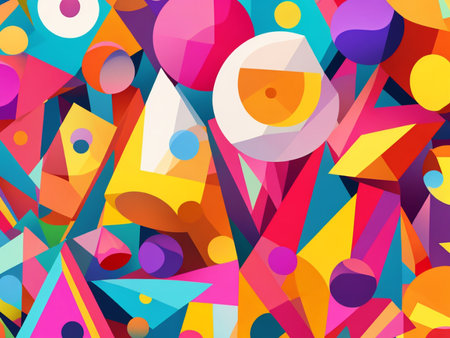 Abstract colorful background with geometric elements. Vector illustration. Eps 10.の素材