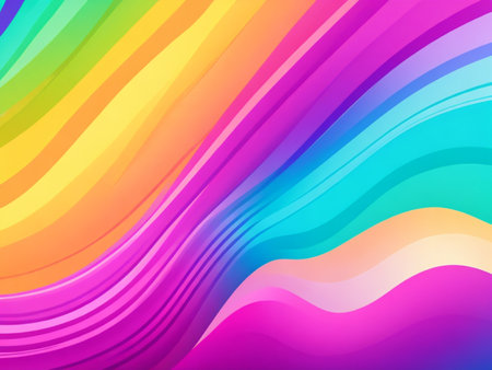 Colorful abstract background with smooth wavy lines. Vector illustration.の素材