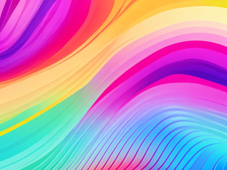 Colorful smooth light lines background. Vector illustration for your design.の素材