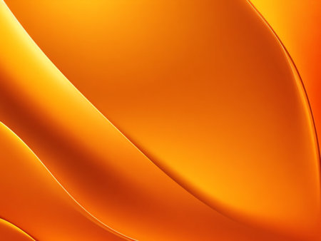 abstract orange background with smooth lines and highlights, 3d renderの素材