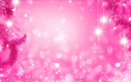 Christmas background with snowflakes and bokeh lights. Christmas background.の素材
