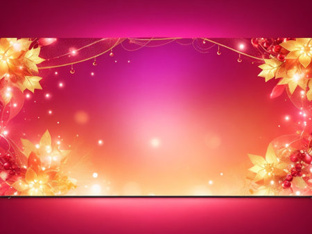 Autumn background with bokeh lights and place for your textの素材
