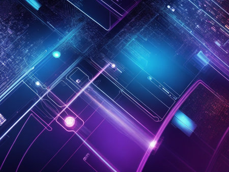 Abstract technology concept background, 3D rendering, toned image.の素材