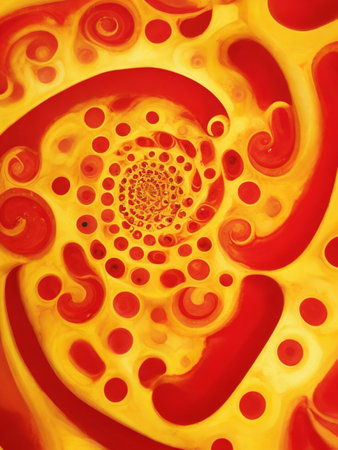 abstract fractal background a computer-generated 2D illustration, textureの素材