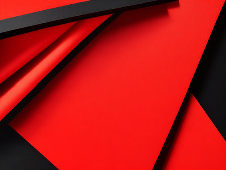 Red and black abstract background. 3d rendering, 3d illustration.の素材