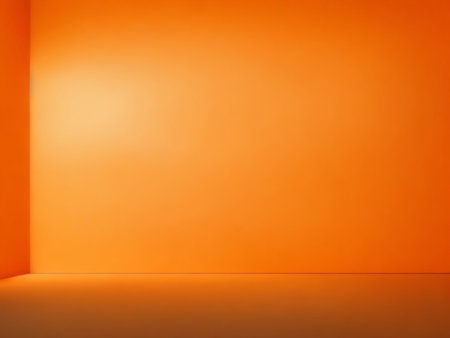 Abstract orange interior background with copy space for your text or image.の素材