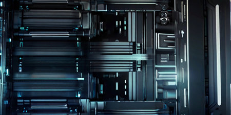 3d rendering of abstract technology concept background. High resolution 3d renderの素材