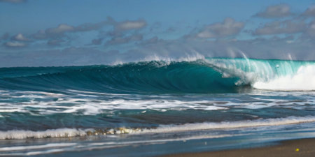big wave in the ocean, photo as a background, digital imageの素材