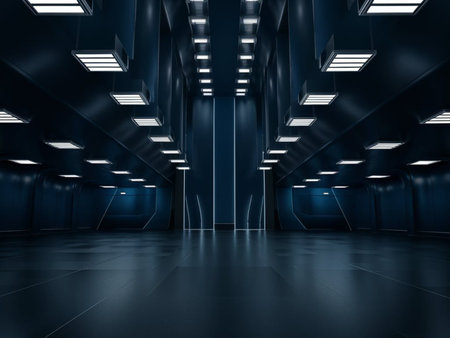 3d rendering of abstract futuristic interior with empty space for your contentの写真素材