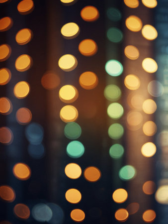 Abstract circular bokeh background of Christmaslight, New Year conceptの写真素材