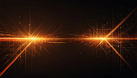 Abstract technology background with glowing lines. Vector illustration for your design.