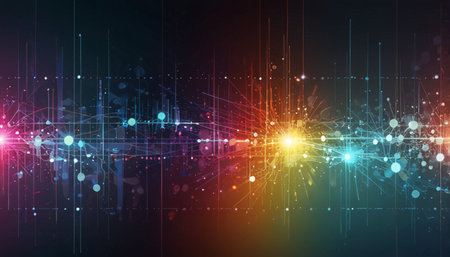 Abstract technology background. Futuristic virtual graphic touch user interface HUD.の写真素材