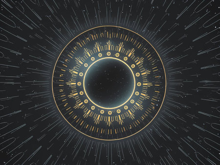 Abstract background with planet. Futuristic technology style. Vector illustration.