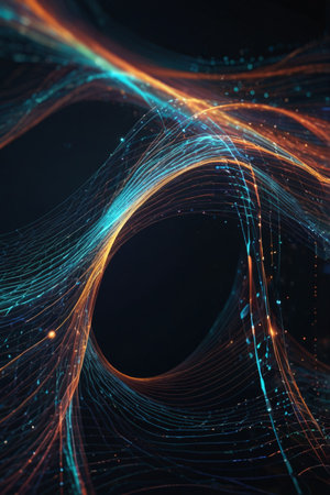 Abstract fractal background, computer-generated image. Digital art. 3D rendering.