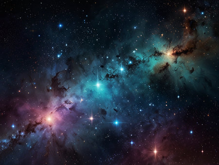 Star field in space a nebulae and a gas congestion.の写真素材