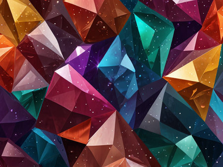 Abstract polygonal background. Triangular low poly style. Vector illustration.の写真素材