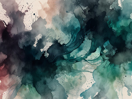 Abstract watercolor background. Colorful texture. Digital art painting.の写真素材