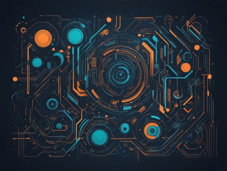 Circuit board, technology background, vector illustration eps 10.の写真素材