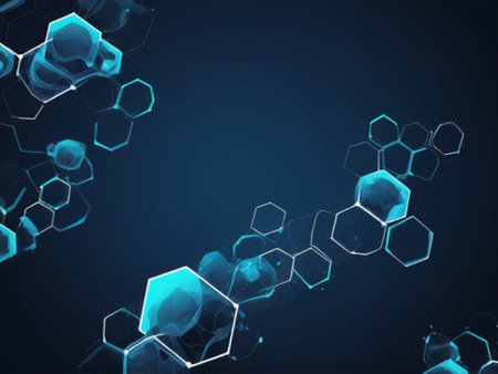 Abstract medical background with hexagons. Medicine and science concept. 3D Rendering