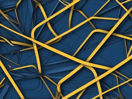Abstract 3d rendering of chaotic structure. Futuristic background design.