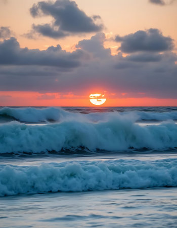 Beautiful sunset over the sea. Beautiful sunset over the sea.