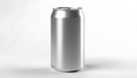 Aluminum can mockup on white background. 3d rendering.の写真素材